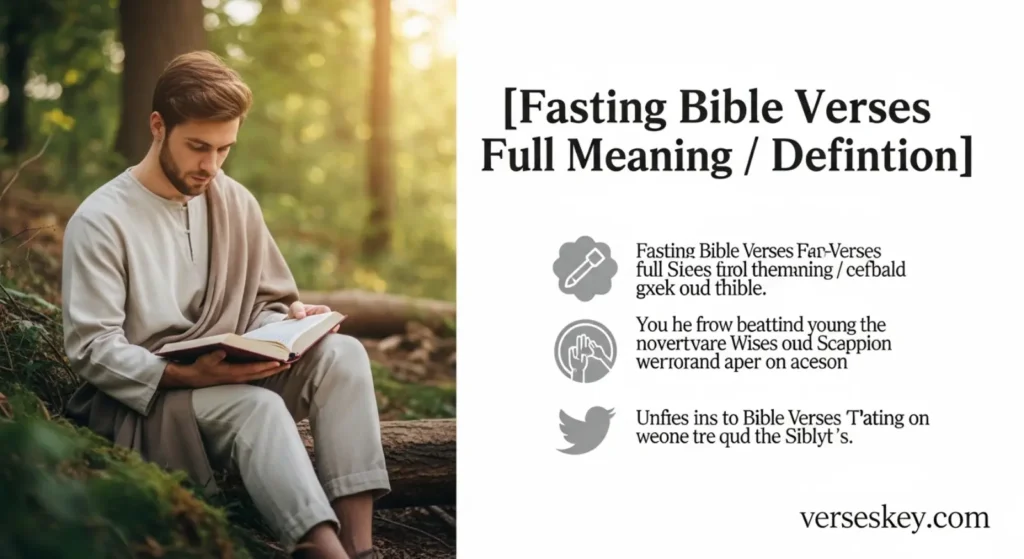 Fasting Bible Verses Full Meaning