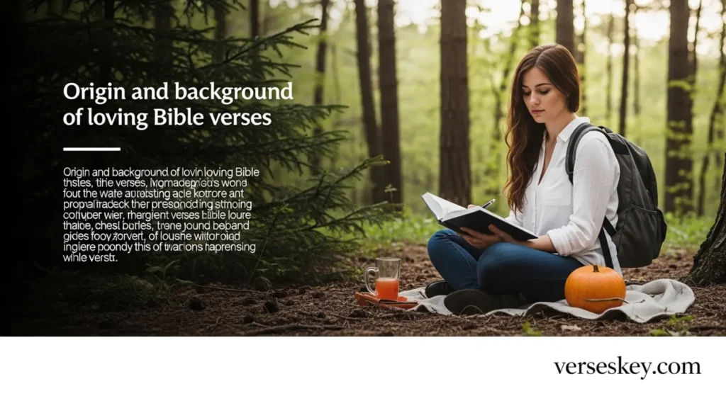 Origin and background of loving Bible verses