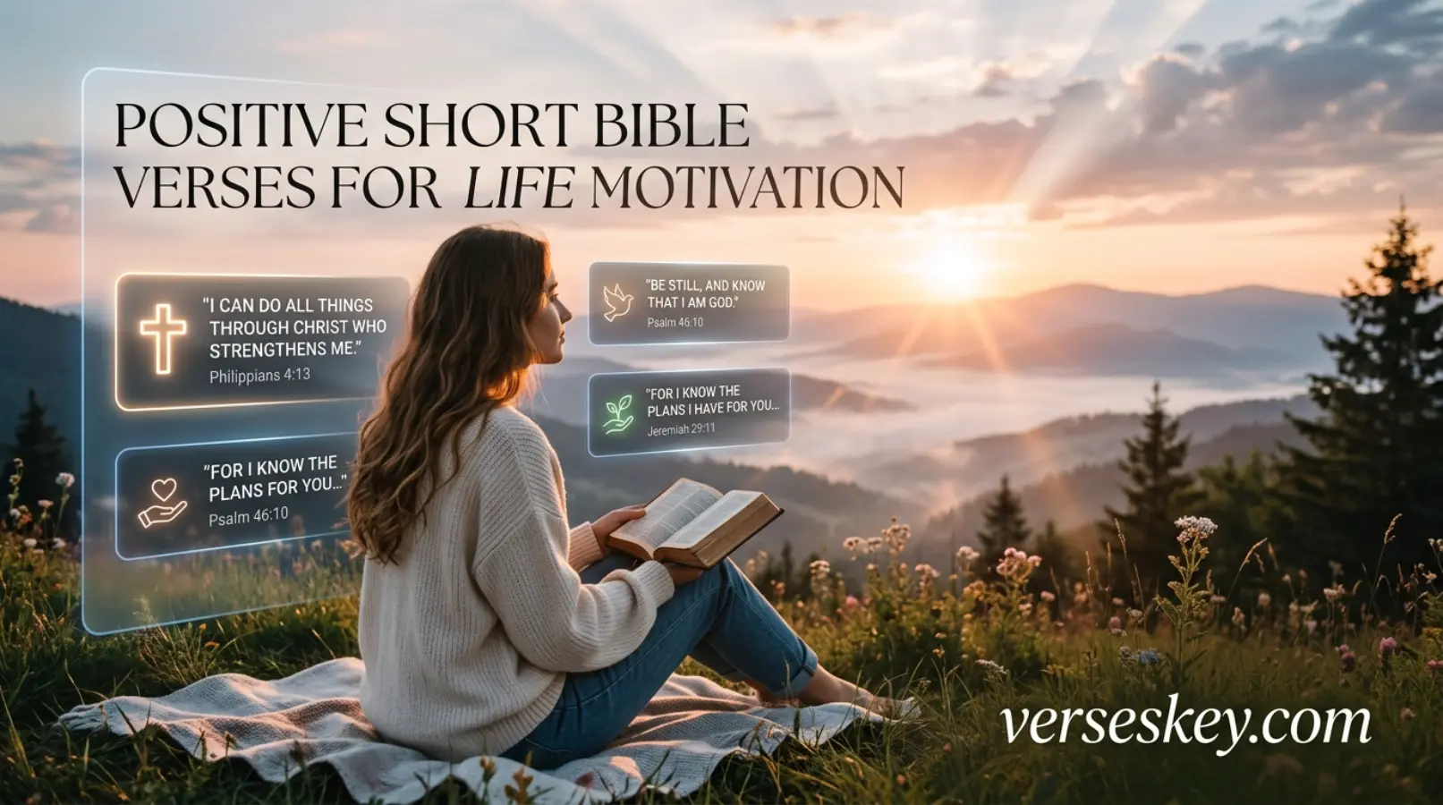 Positive Short Bible Verses for Life Motivation