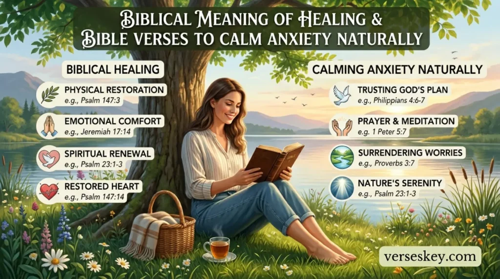 Biblical Meaning of Healing Bible Verses to Calm Anxiety Naturally