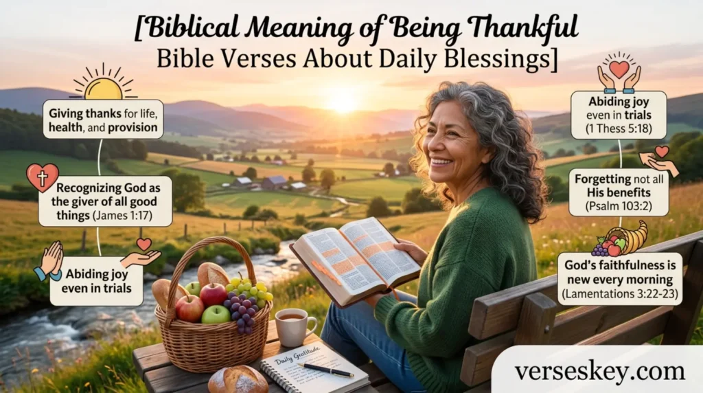 Biblical Meaning of Being Thankful Bible Verses About Daily Blessings