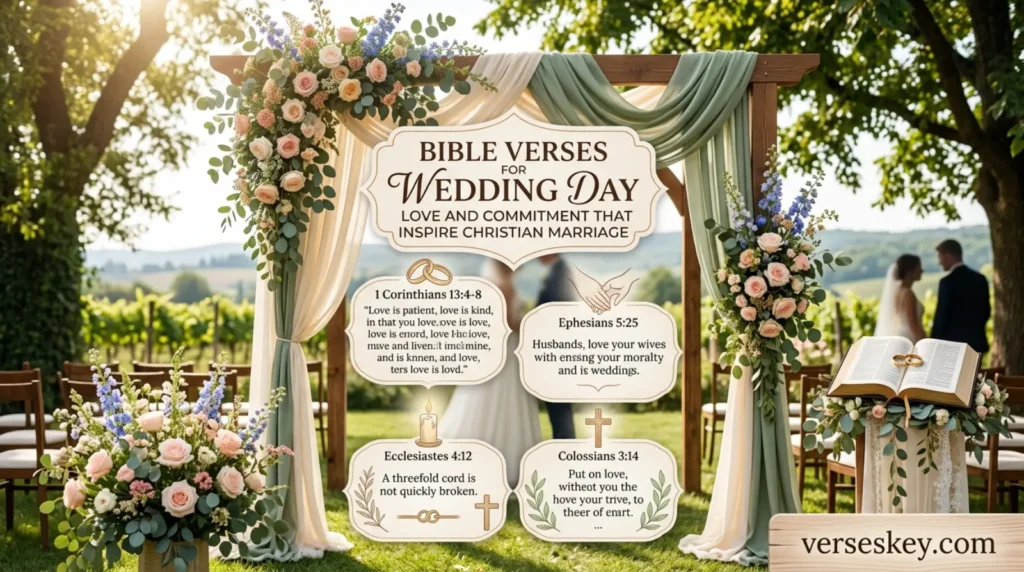 Bible Verses for Wedding Day Love and Commitment That Inspire Christian Marriage