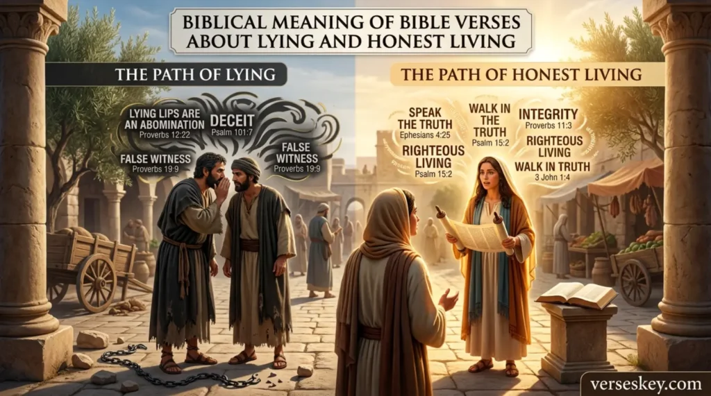 Biblical Meaning of Bible Verses About Lying and Honest Living