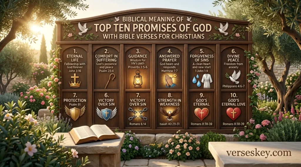 Biblical Meaning of Top Ten Promises of God with Bible Verses for Christians