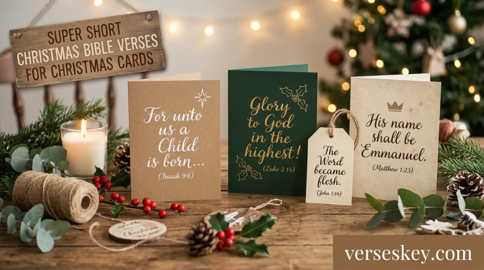 Super Short Christmas Bible Verses for Christmas Cards