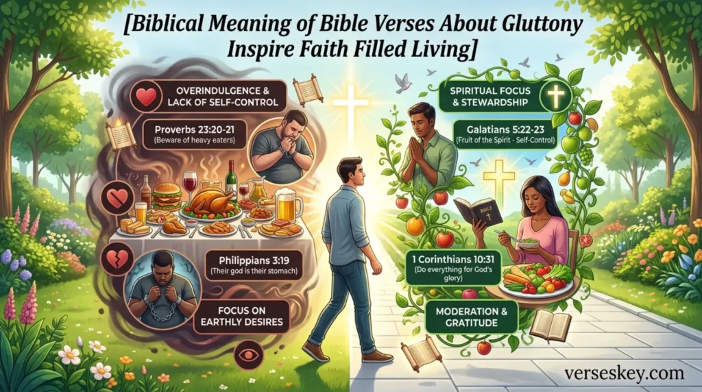 Biblical Meaning of Bible Verses About Gluttony