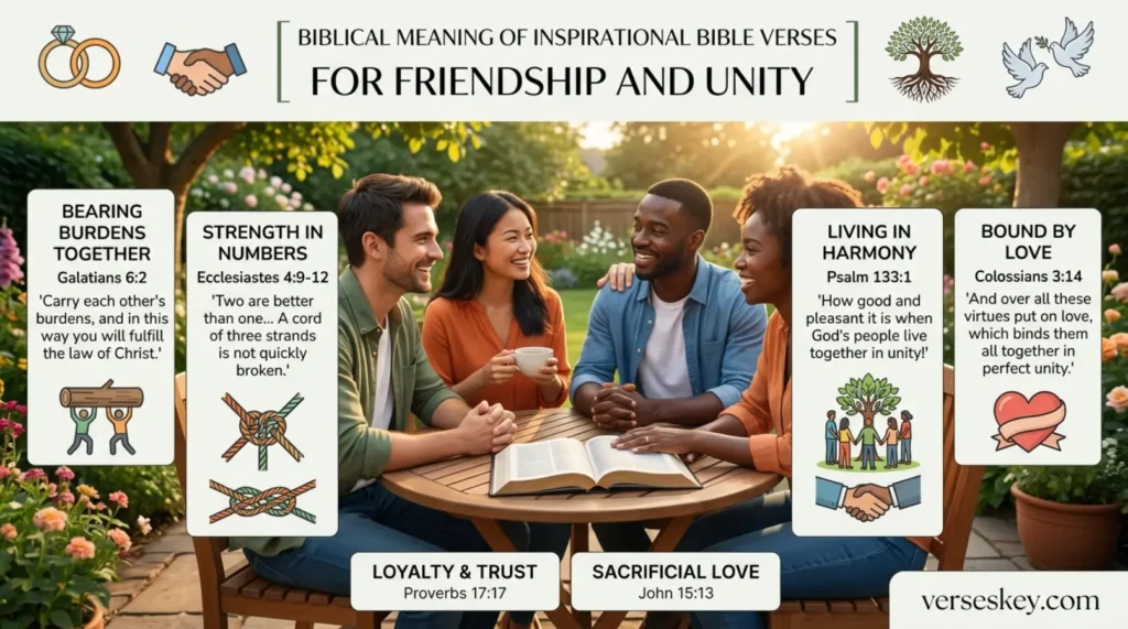 Biblical Meaning of Inspirational Bible Verses for Friendship and Unity