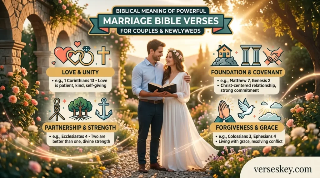 Biblical Meaning of Powerful Marriage Bible Verses for Couples and Newlyweds