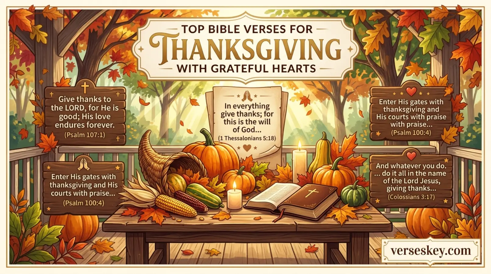 Top Bible Verses for Thanksgiving Hearts