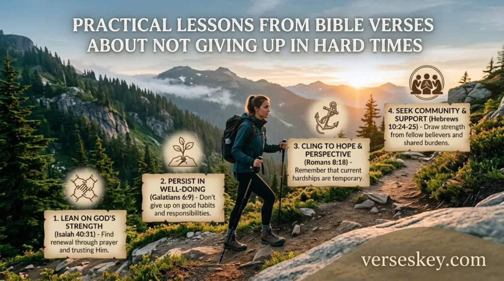 Practical Lessons from Bible Verses About Not Giving Up in Hard Times