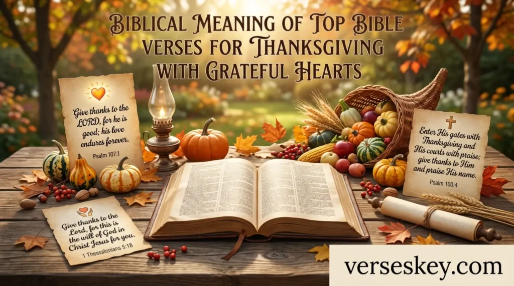 Biblical Meaning of Top Bible Verses for Thanksgiving with Grateful Hearts
